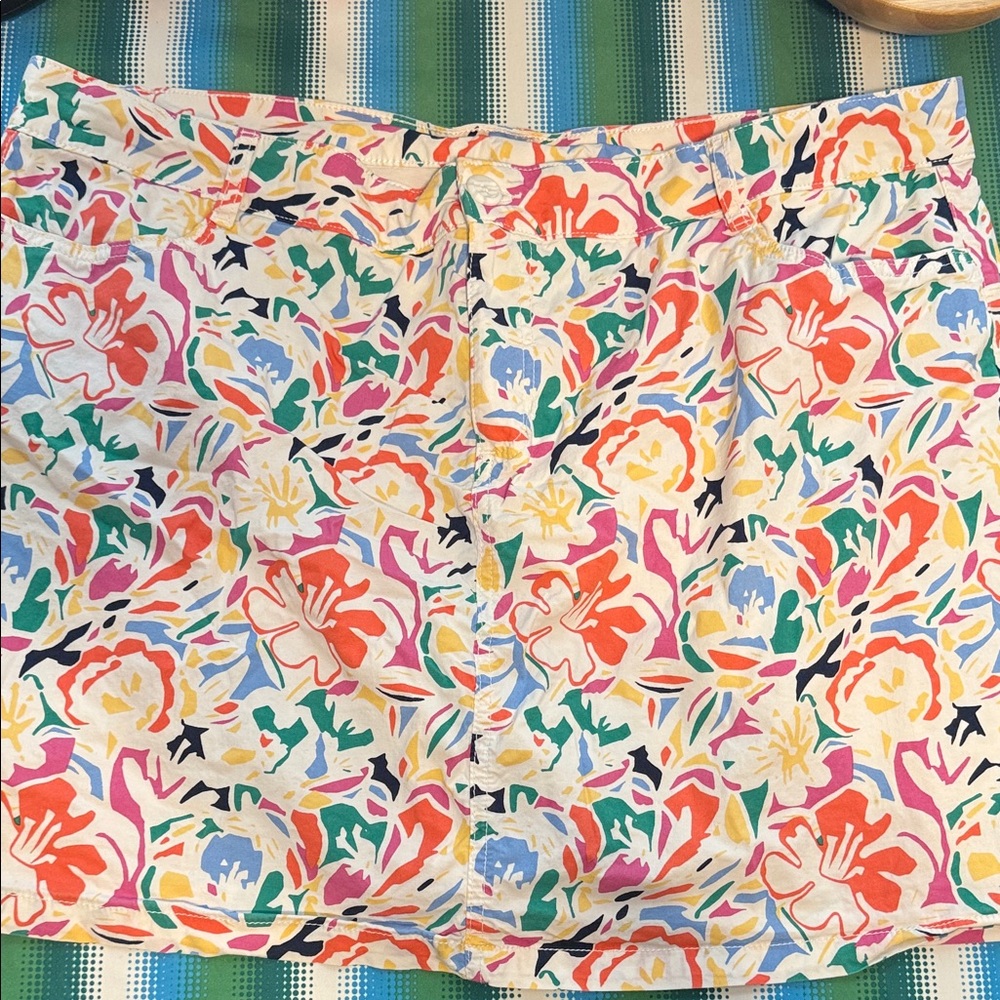 Saint John’s Bay Colorful Floral Print Skort size 20w